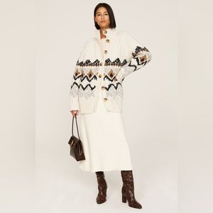 Vanessa Bruno Vivi Button Front Cardigan Sweater in Multicolor